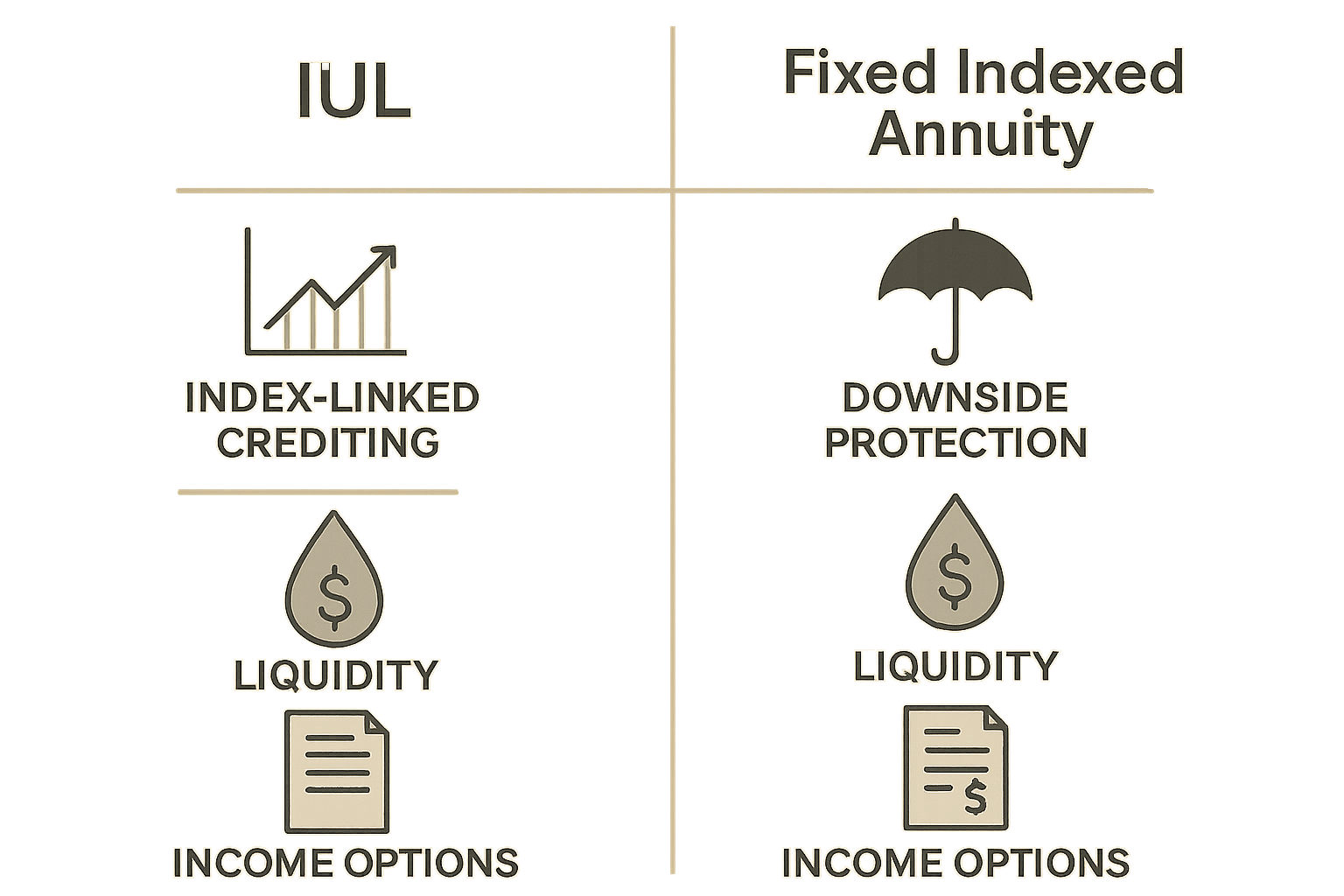 IULs vs Fixed Indexed Annuities for retirement income: How to Compare the Two